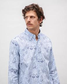 Seven Seas Oxford Cotton Shirt Blue via Brava Fabrics