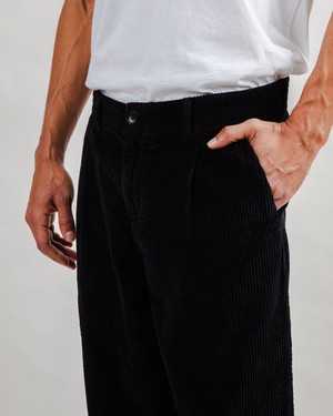 Corduroy Pleated Pants Black from Brava Fabrics