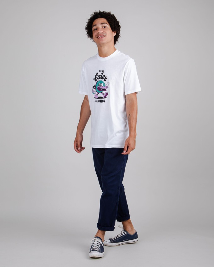 Yeye Weller Alligator T-Shirt White from Brava Fabrics