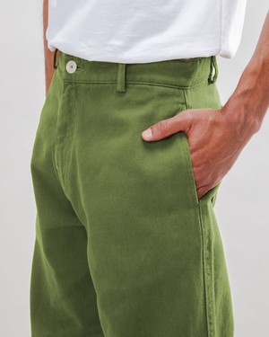 Carpenter Cotton Twill Pants Green from Brava Fabrics