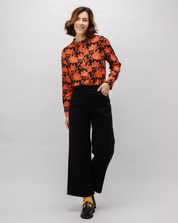 Bloom Boho Viscose Blouse Black from Brava Fabrics