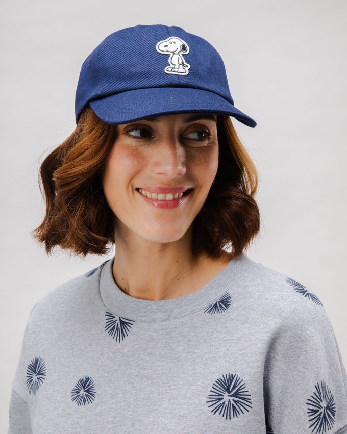 Peanuts Snoopy Cotton 6 Panel Cap Navy from Brava Fabrics