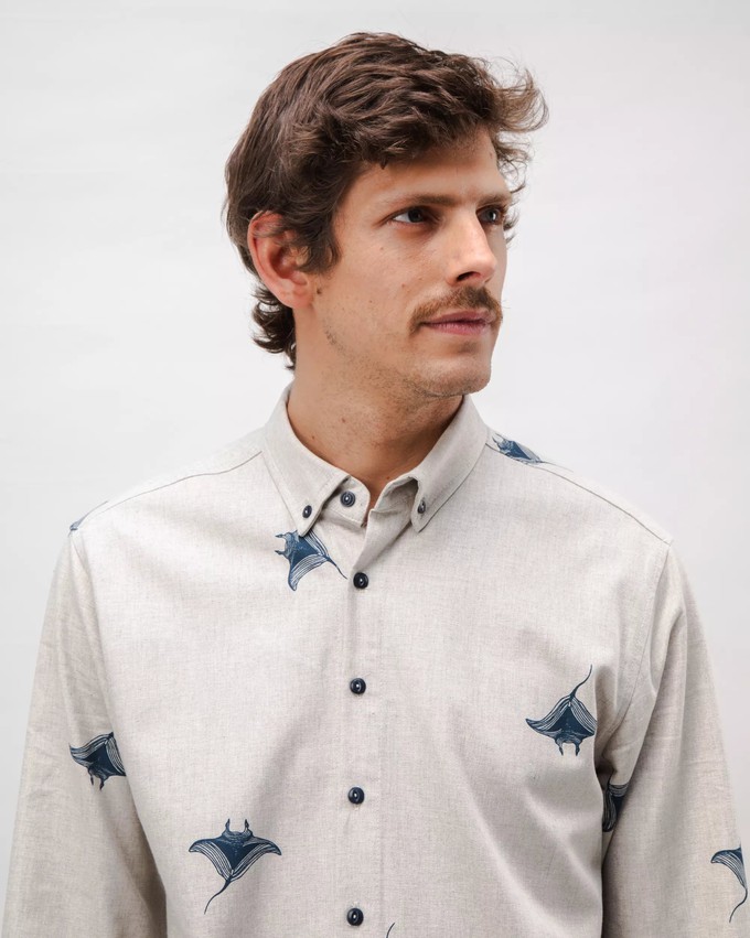 Manta Ray Flannel Shirt Grey from Brava Fabrics