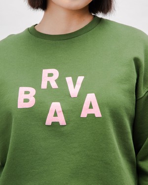 BRV Squared Cotton Sweatshirt Green from Brava Fabrics