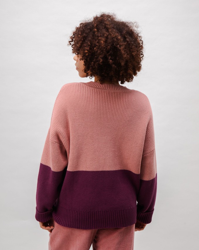 Bicolor Cotton Sweater Rose from Brava Fabrics