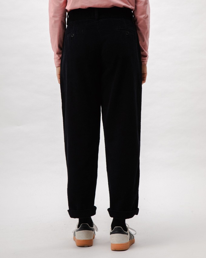 Corduroy Pleated Pants Black from Brava Fabrics