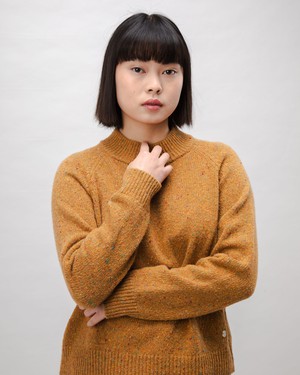 Perkins Raglan Wool Sweater Ochre from Brava Fabrics