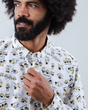 Minions Coffee Long Sleeve Shirt Ecru from Brava Fabrics