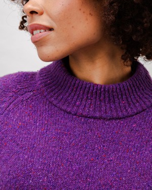 Perkins Raglan Wool Sweater Orchid from Brava Fabrics