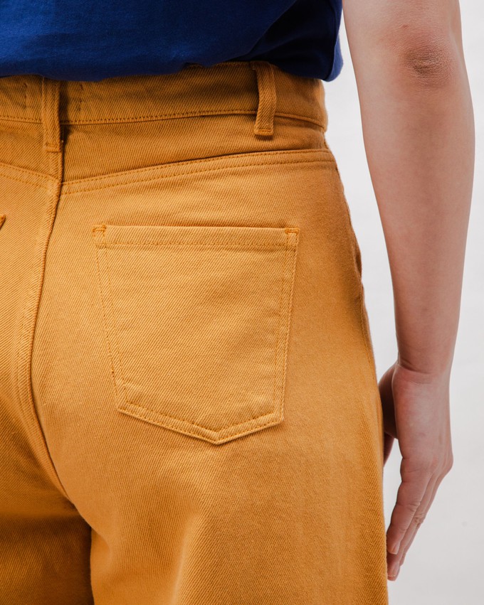 Pegged Cotton Twill Pants Ochre from Brava Fabrics