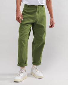 Carpenter Cotton Twill Pants Green via Brava Fabrics