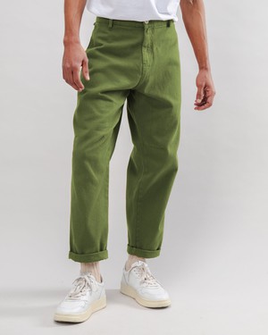 Carpenter Cotton Twill Pants Green from Brava Fabrics