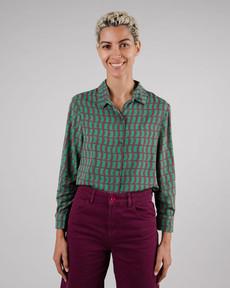 Geo Blouse Green via Brava Fabrics