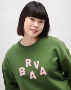 BRV Squared Cotton Sweatshirt Green via Brava Fabrics