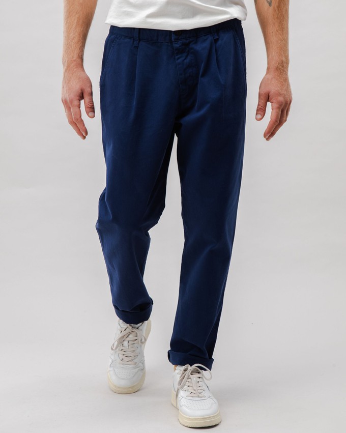 Comfort Chino Cotton Pants Navy from Brava Fabrics