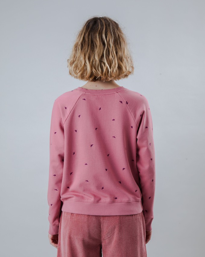 Dusk Raglan Cotton Sweatshirt Rose from Brava Fabrics