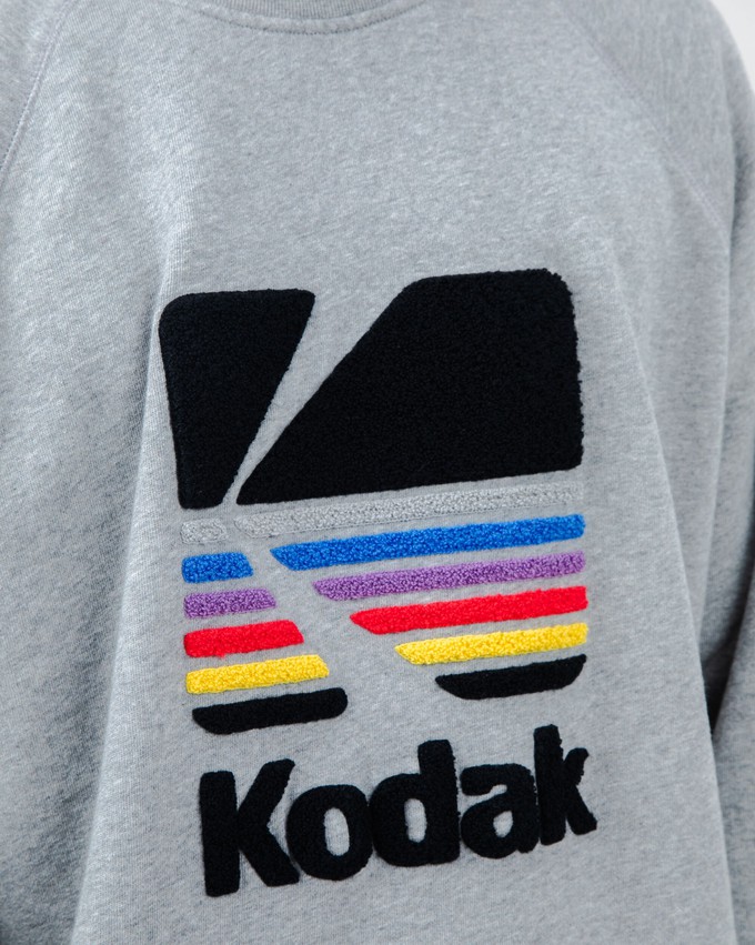 Kodak Logo Sweatshirt Grey Melange from Brava Fabrics