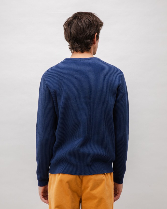 Structured Cotton Sweater Navy from Brava Fabrics