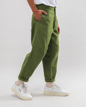 Carpenter Cotton Twill Pants Green from Brava Fabrics