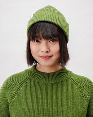 Waterfront Cropped Wool Sweater Green from Brava Fabrics