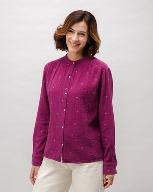 Dusk Boho Cotton Blouse Grape from Brava Fabrics