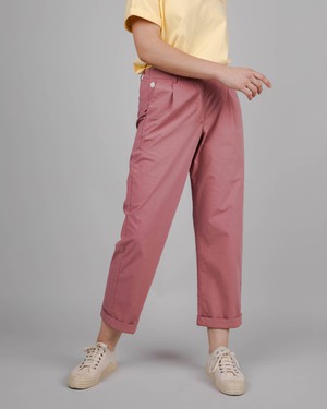 Elastic Pleated Chino Dusty Pink from Brava Fabrics