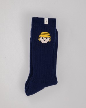 Playmobil Ribbed Socks Navy from Brava Fabrics