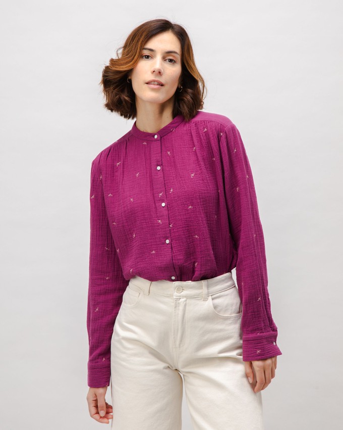 Dusk Boho Cotton Blouse Grape from Brava Fabrics