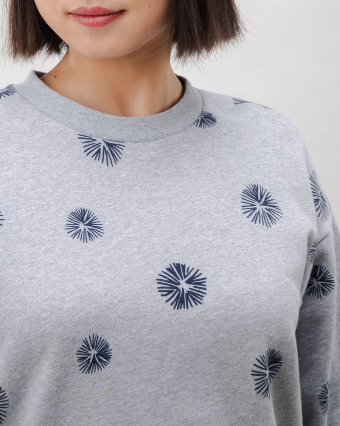 Urchin Rounded Cotton Sweatshirt Grey Melange from Brava Fabrics