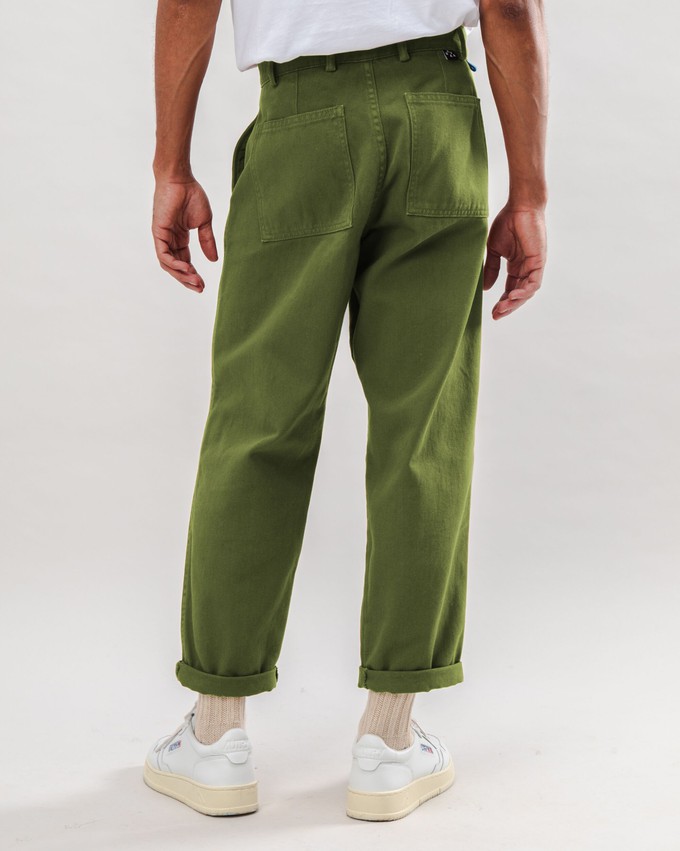 Carpenter Cotton Twill Pants Green from Brava Fabrics