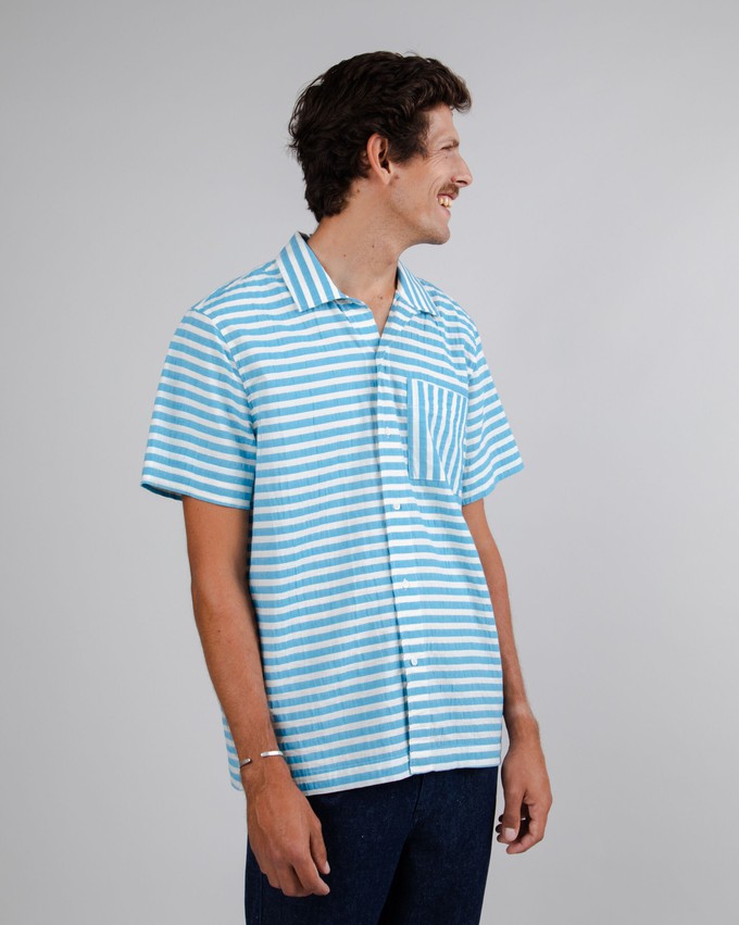 Stripes Short Sleeve Shirt Blue from Brava Fabrics