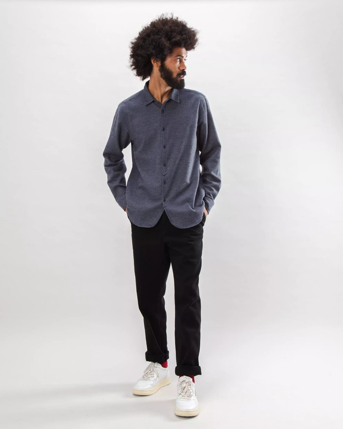 Mouline Flannel Overshirt Dark Grey from Brava Fabrics