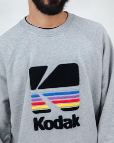 Kodak Logo Sweatshirt Grey Melange via Brava Fabrics