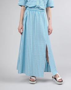 Stripes Long Skirt Blue via Brava Fabrics