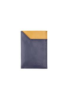 Slim card holder - Blue/Camel via CANUSSA