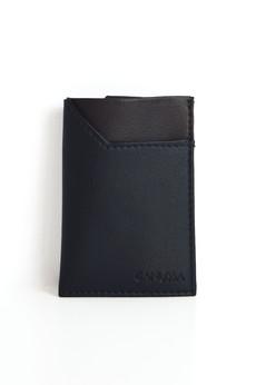 Second life | Slim card holder - Black/Brown via CANUSSA