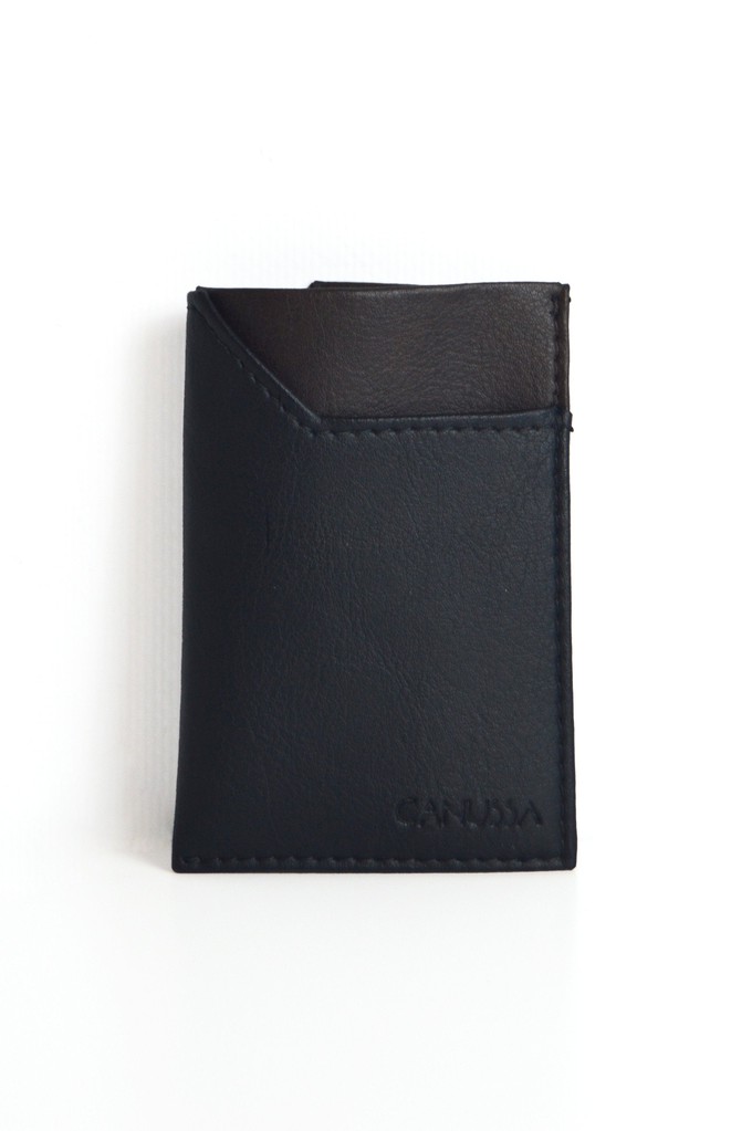 Second life | Slim card holder - Black/Brown from CANUSSA