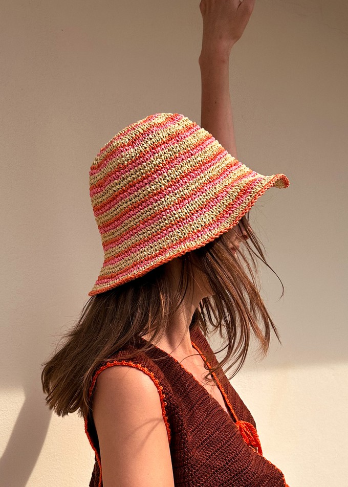 Sunny Days Striped Raffia Hat from Chillax