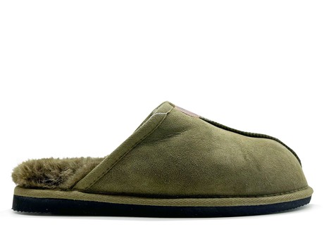 thies 1856 ® Sheepskin Grumpy Dad Slipper olive (M) from COILEX