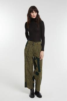 BICOLOR KHAKI VICTOR LYRIQUE PANTS via Cool and Conscious