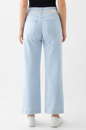 DEW Flared Cropped Soft Denim - French Pocket - Bright Blue from DAWN Denim