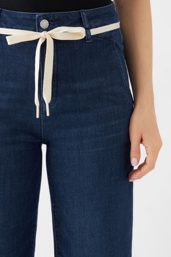 DEW Flared Soft Denim - French Pocket - Dark Blue from DAWN Denim