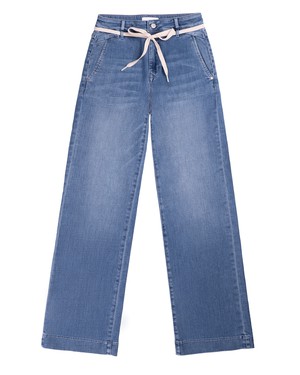 DEW Flared Soft Denim - French Pocket - Medium Blue from DAWN Denim