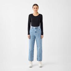 DAWN Wide Straight Cropped Non-Stretch - Minimal - Light Blue via DAWN Denim