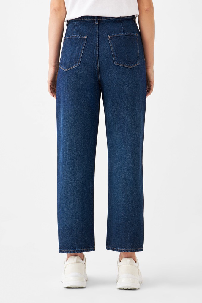 DAWN Wide Straight Cropped Non-Stretch - Minimal - Dark Blue from DAWN Denim