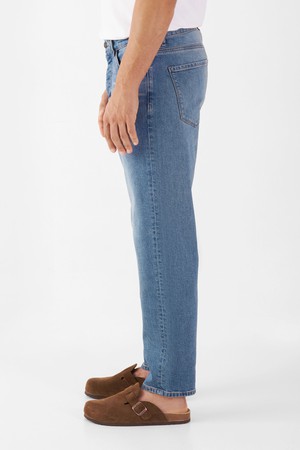 RISE Relaxed Tapered Minimal Stretch - Basic - Vintage Blue from DAWN Denim