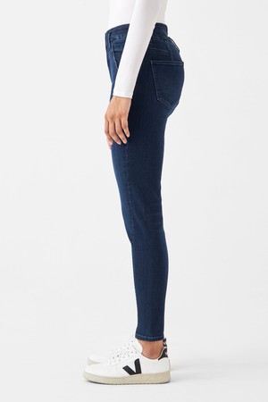 SUN UP Skinny Powerstretch - Design Details - Dark Blue from DAWN Denim