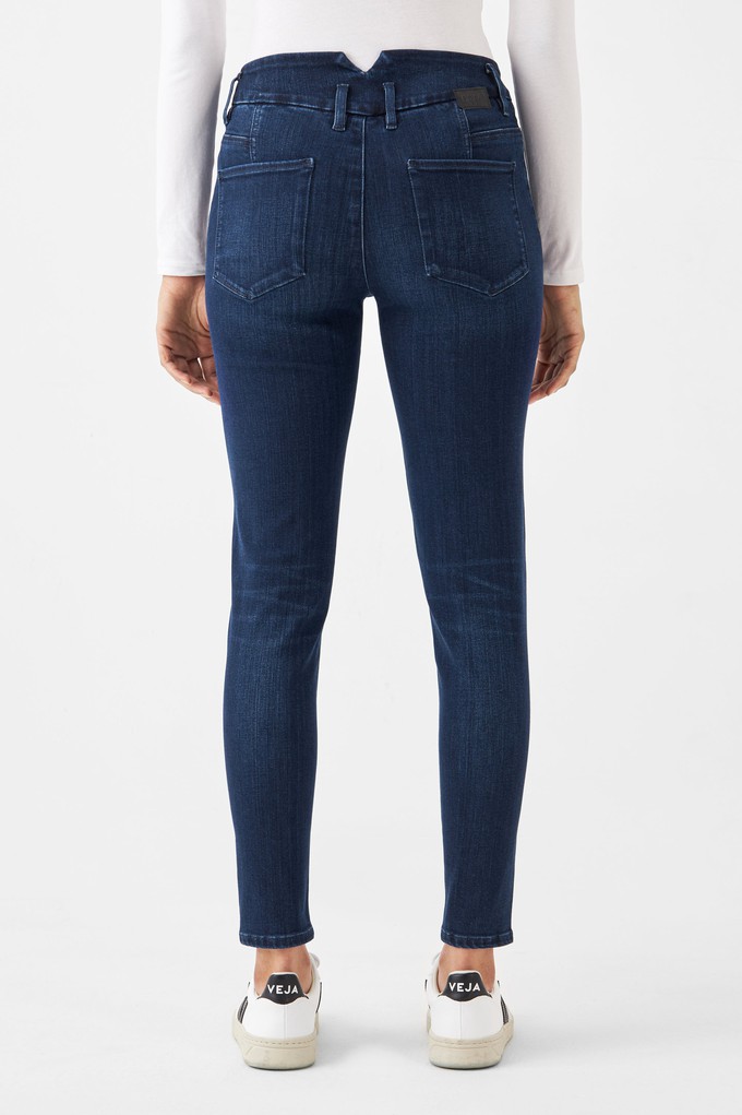 SUN UP Skinny Powerstretch - Design Details - Dark Blue from DAWN Denim