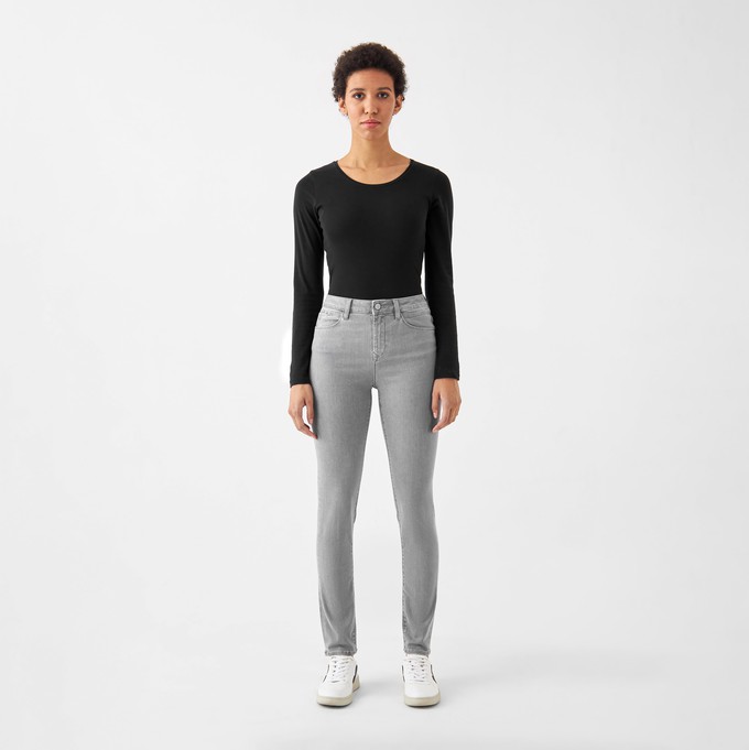 SUN UP Skinny Powerstretch - Basic - Silver Denim from DAWN Denim