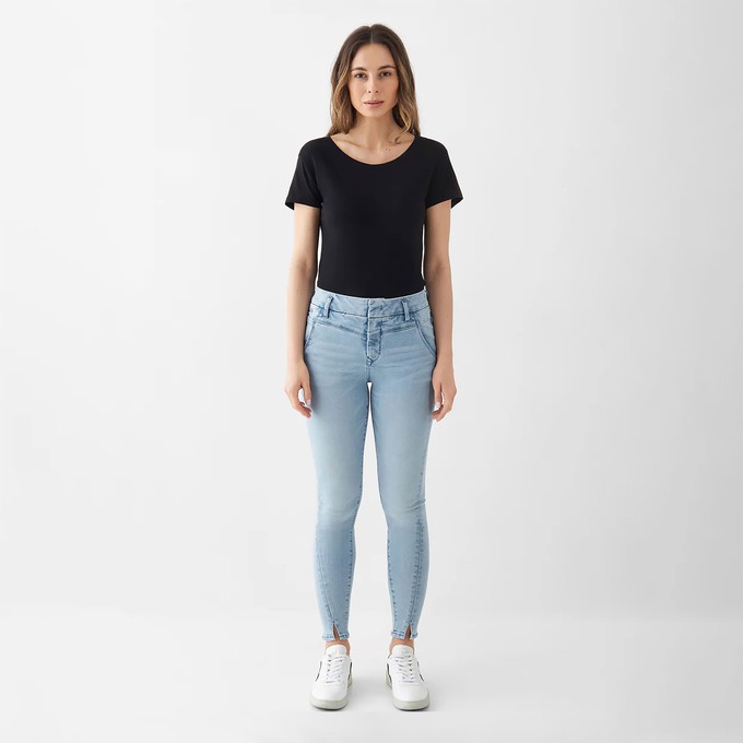 SUN UP Skinny Powerstretch - Design Details - Light Blue from DAWN Denim